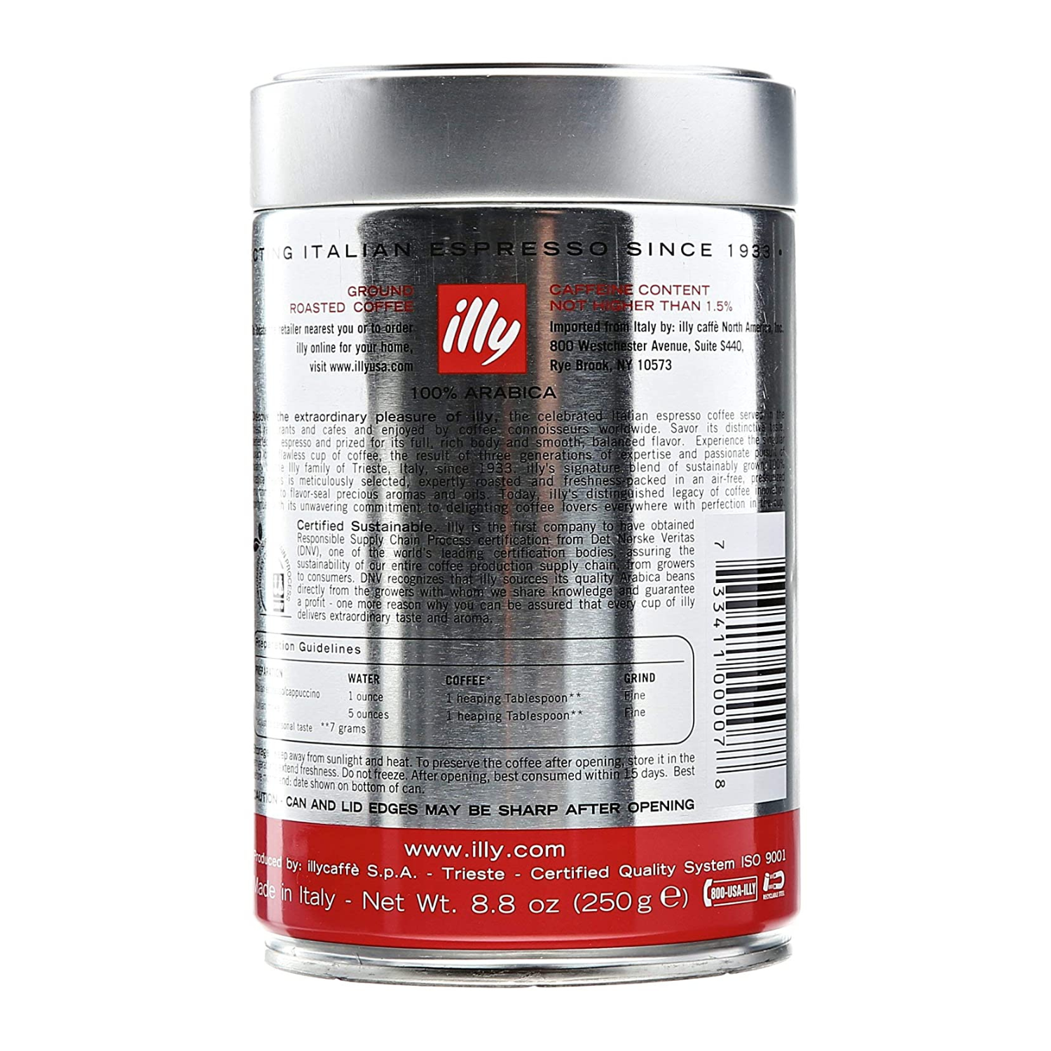 Buy Illy Classico Medium Roast Ground Coffee (MADE IN ITALY) Roast